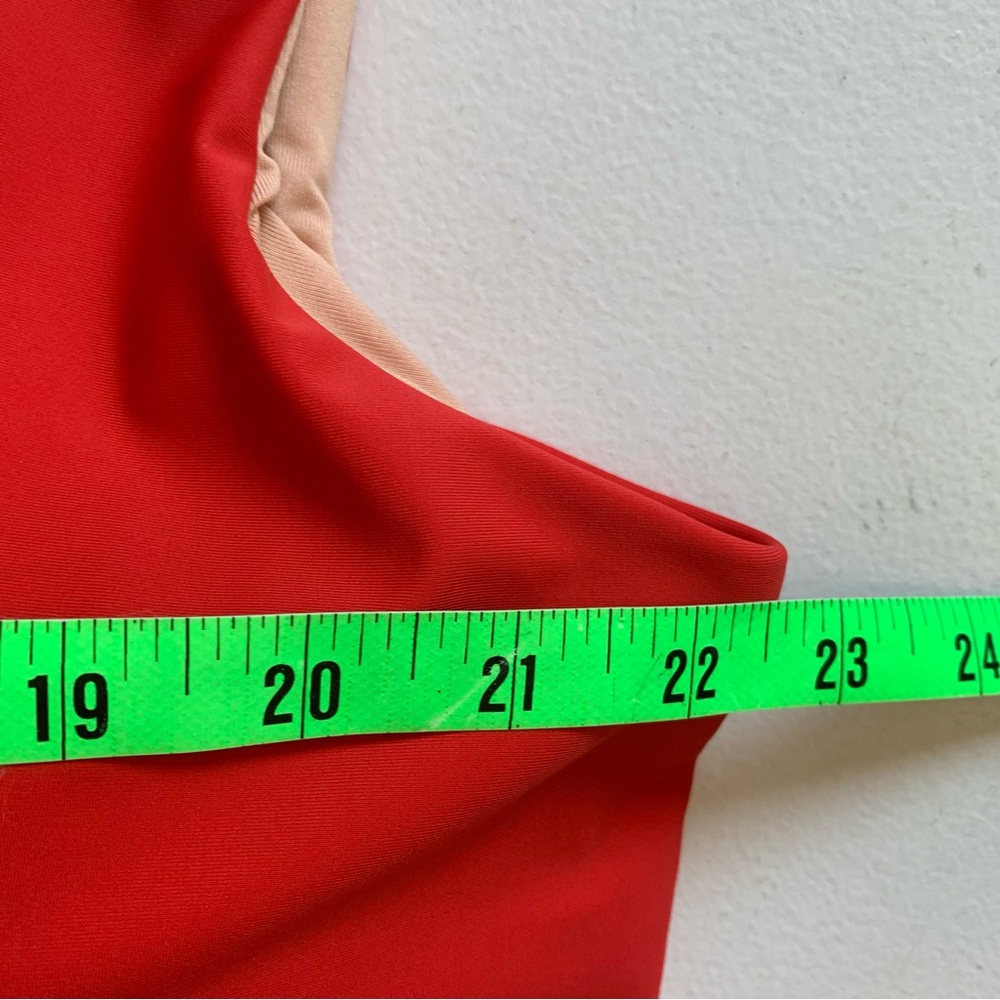 J Crew Red Ruched Squareneck One Piece Swimsuit Size 24 NWT - Picture 15 of 17